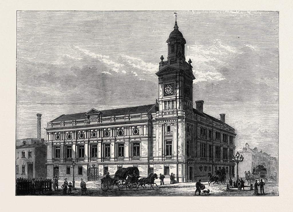 Detail of The Holborn Townhall London 1880 by Anonymous