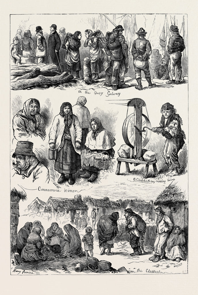 Detail of Ireland: At Galway 1880 by Anonymous