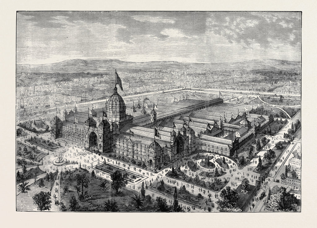 Detail of The International Exhibition Building at Melbourne Australia 1880 by Anonymous