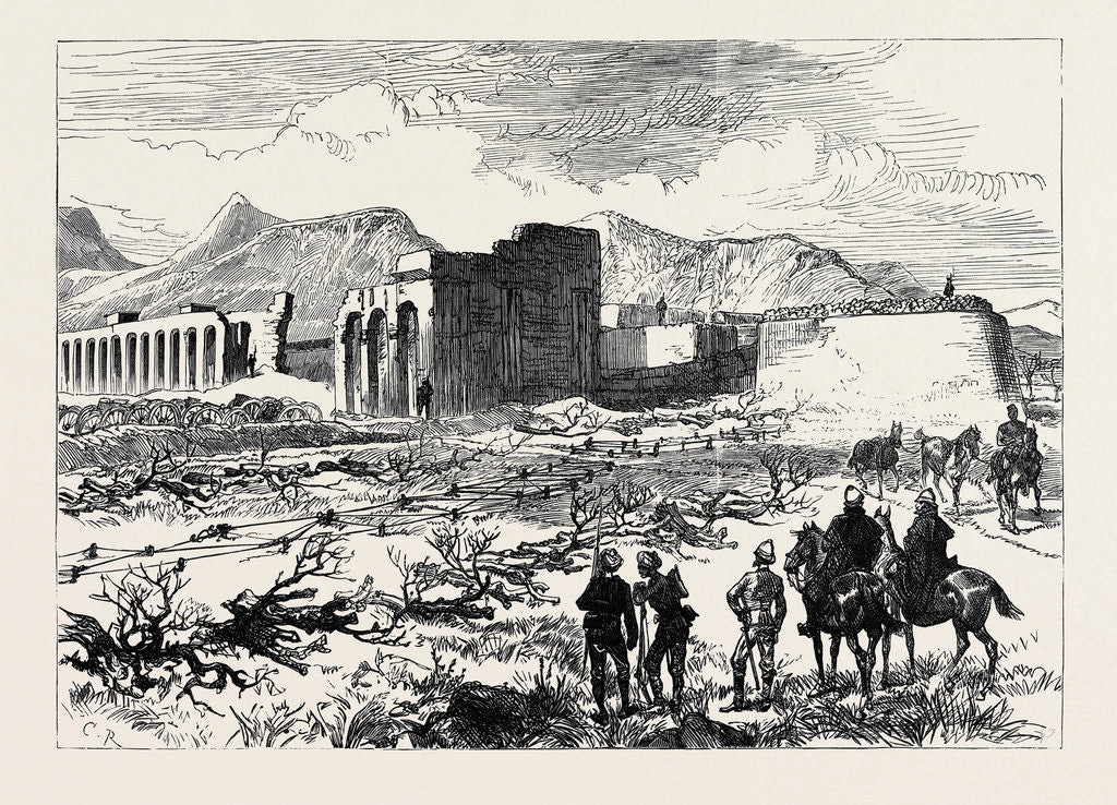 Detail of The Afghan War: Defence of the British Position at Sherpore Cabul: North End of the Sherpore Defences 1880 by Anonymous