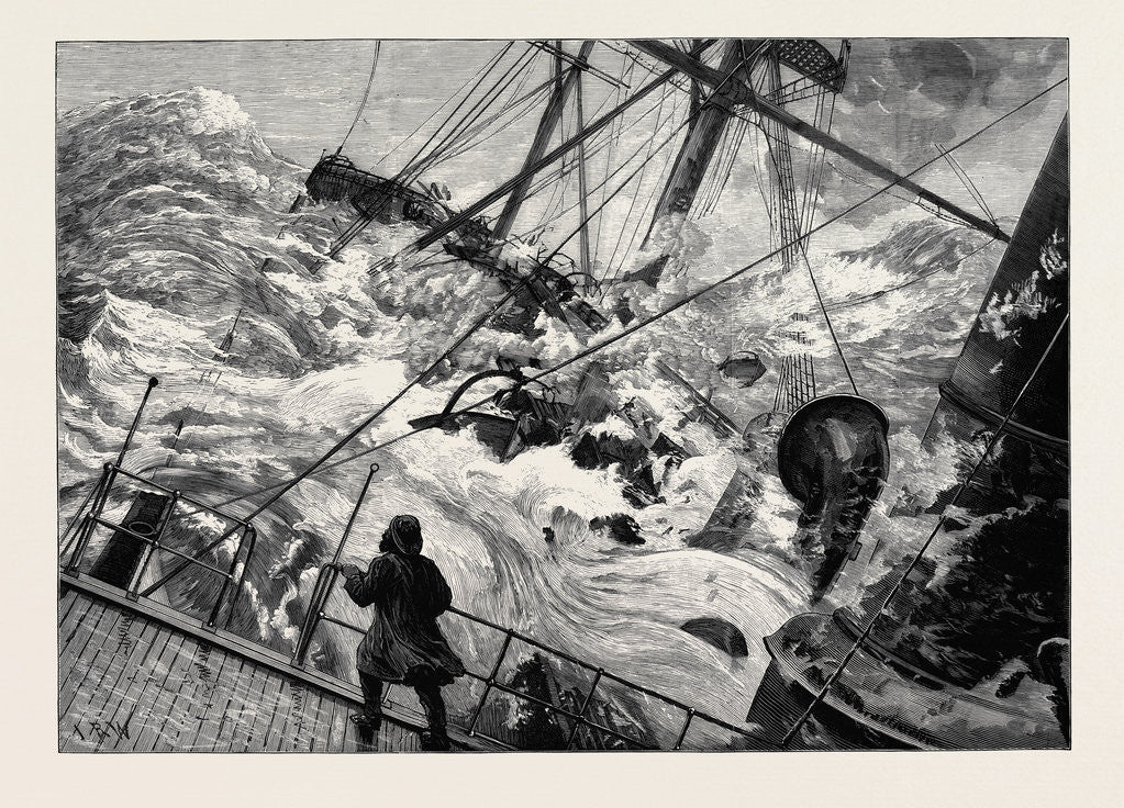 Detail of The Orient Line Steamer Chimborazo in a Gale 1880 by Anonymous