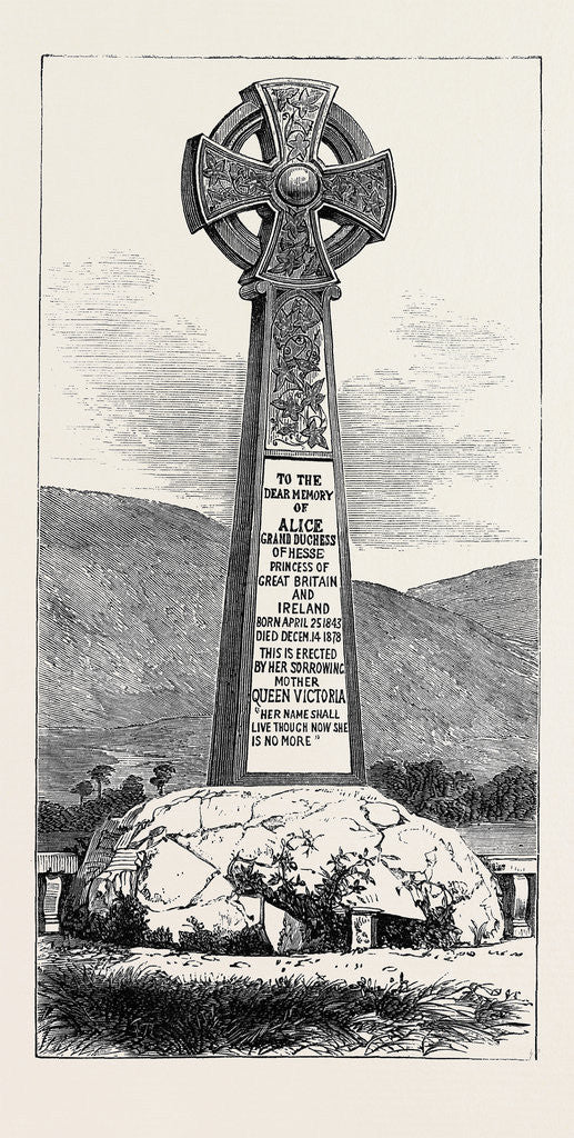 Detail of Memorial Cross of Princess Alice at Balmoral 1880 by Anonymous