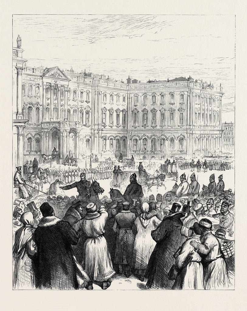 Detail of The Attempt on the Czar's Life: The Soltykoff Doorway of the Winter Palace Within which the Explosion Occurred 1880 by Anonymous