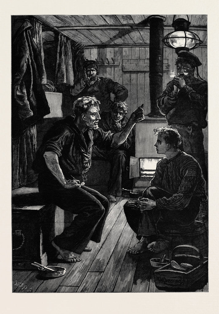 Detail of A Forecastle Yarn 1880 by Anonymous