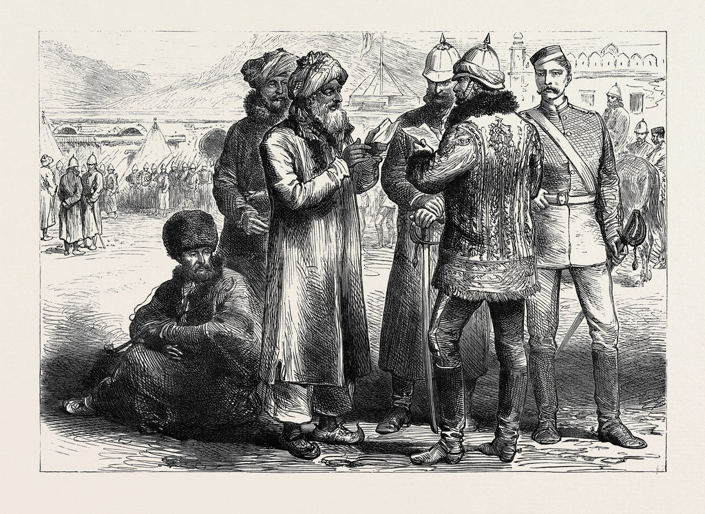 Detail of The Afghan War: A Sketch in General Sir F. Roberts's Headquarters Sherpore Cantonments 1880 by Anonymous