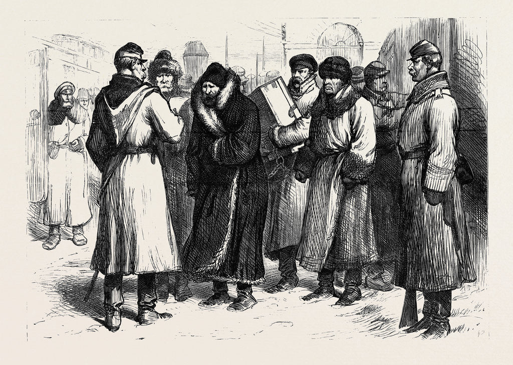 Detail of The Crisis in Russia: Prisoners at a Railway Station 1880 by Anonymous