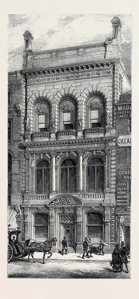 Detail of The New Building of the Art Union of London 1880 by Anonymous