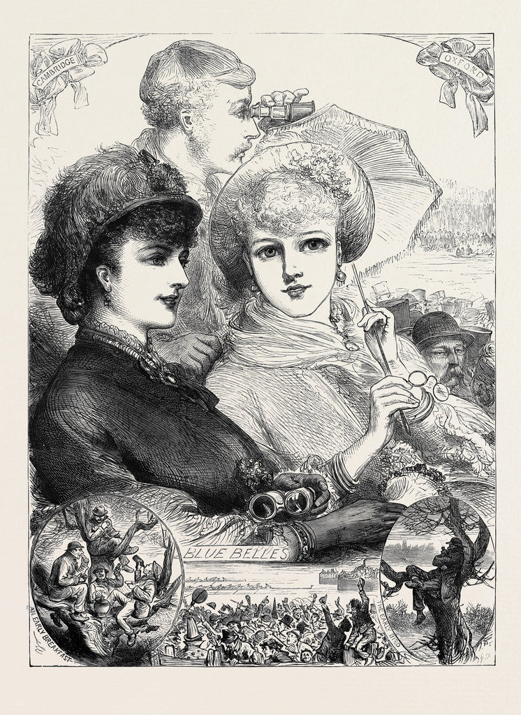 Detail of At the Boat Race 1880 by Anonymous