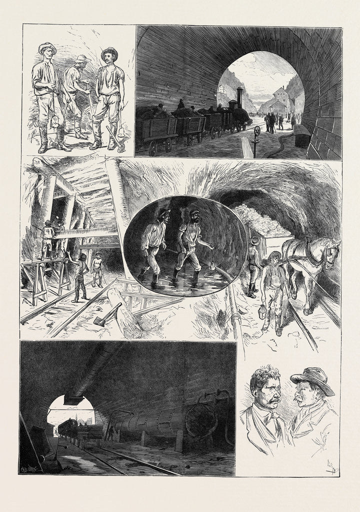 Detail of In the St. Gothard Tunnel by Anonymous