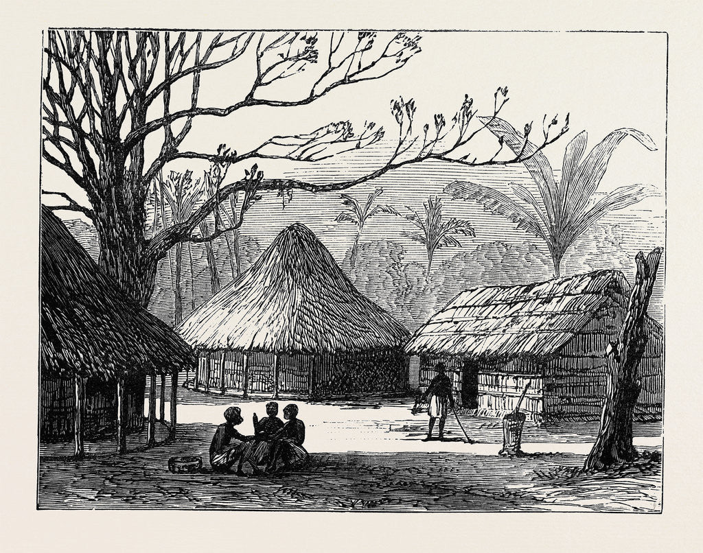 Detail of Village of Beho Beho East Central Africa Where Mr. Keith Johnston Died by Anonymous
