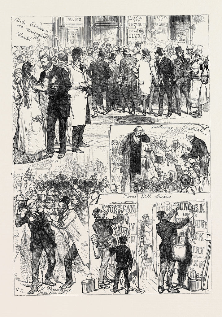Detail of Election Sketches 1880 by Anonymous