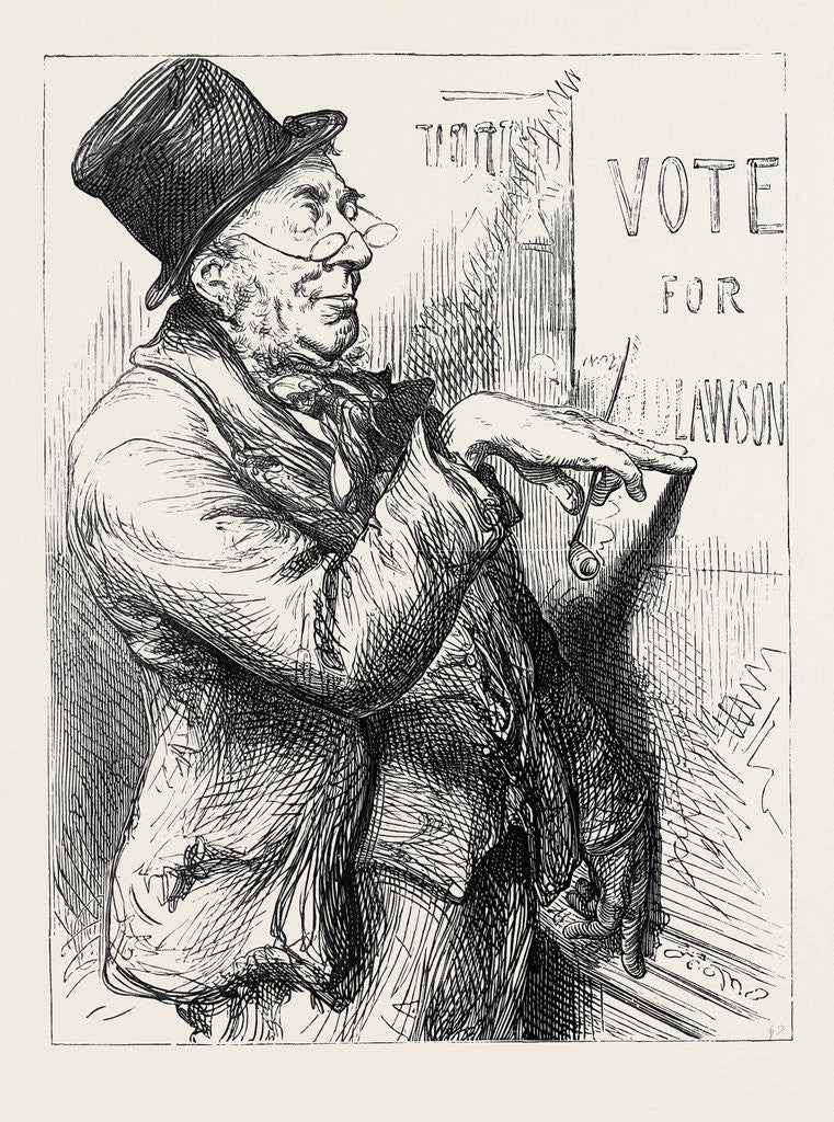 Detail of Election Sketches: Local Option 1880 by Anonymous