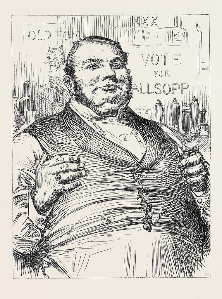 Detail of Election Sketches: Measures Not Men 1880 by Anonymous