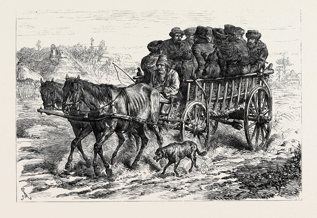 Detail of Polish Jews Driving to Market: on the Polish Russian Frontier 1880 by Anonymous