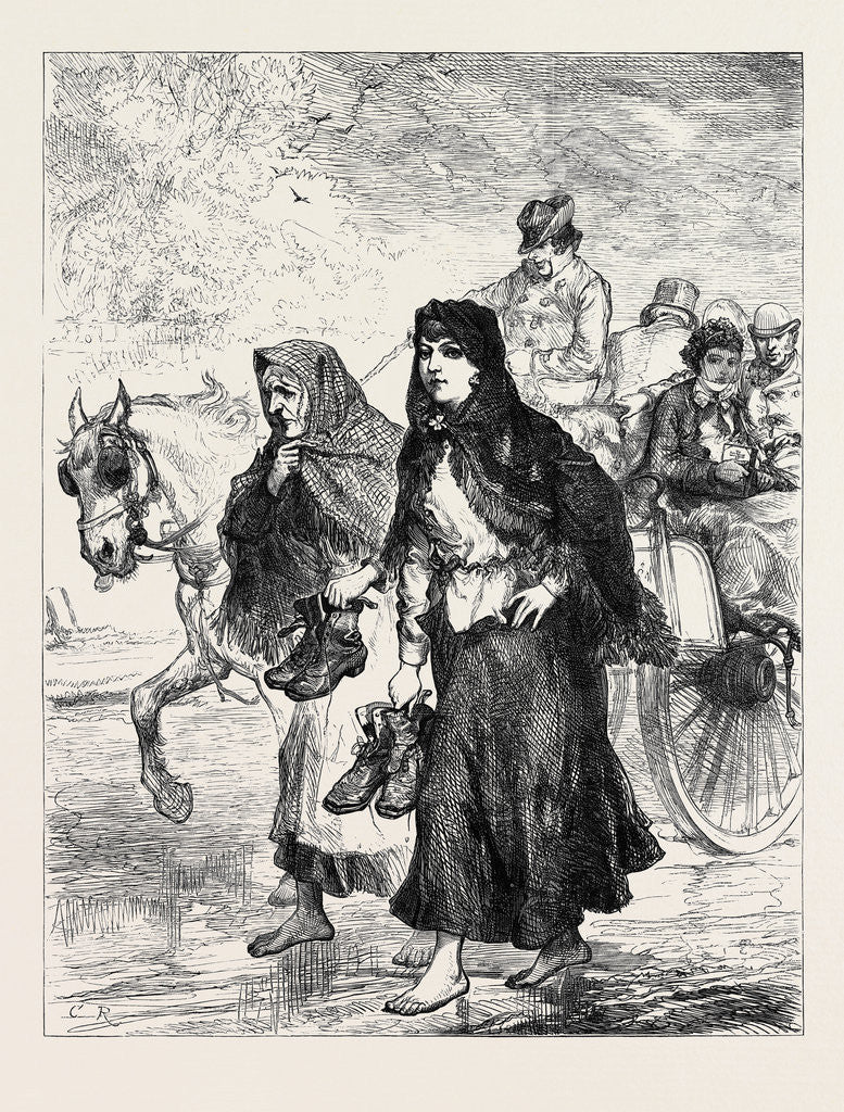 Detail of Ireland: Going to Church 1880 by Anonymous