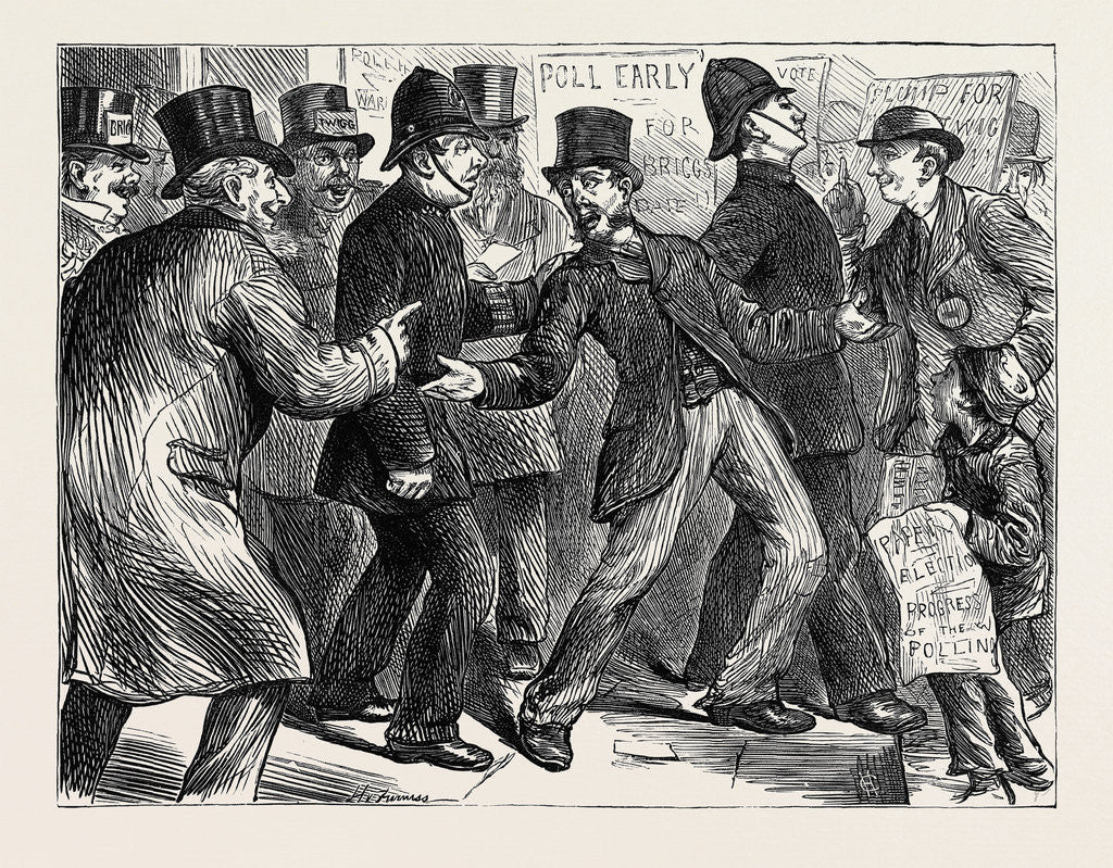 Detail of Election Sketches: The Fate of a Personator 1880 by Anonymous