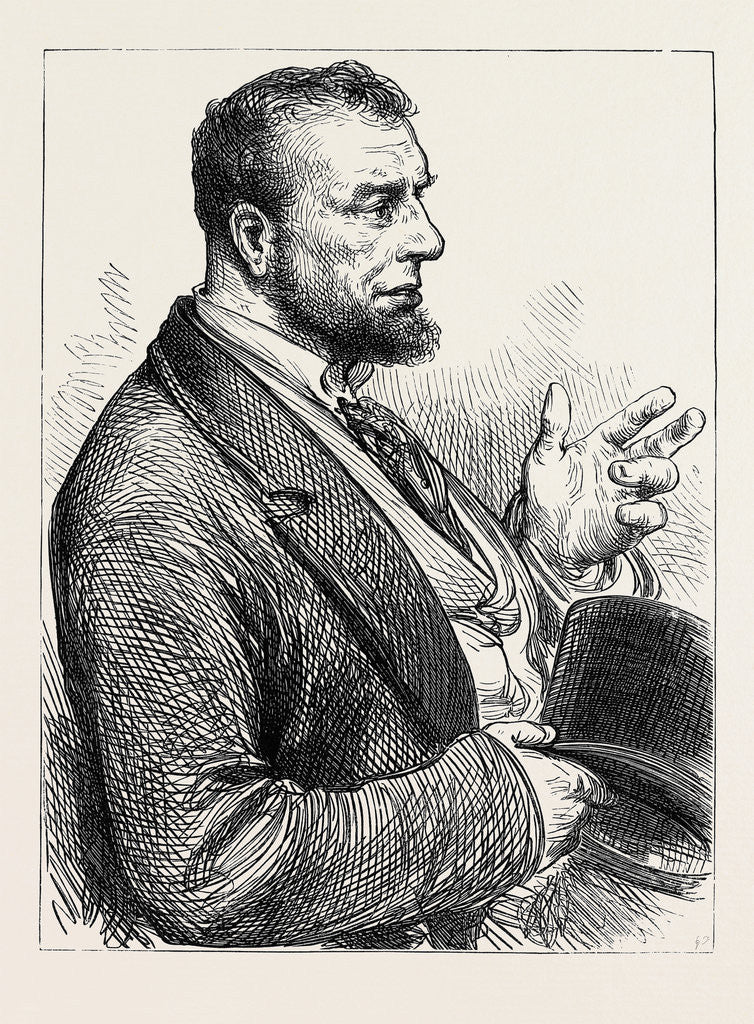 Detail of Election Sketches: The Man of the People 1880 by Anonymous