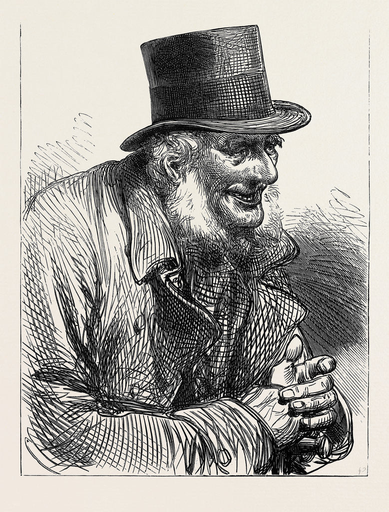 Detail of Election Sketches: The Old Voter Who Remembers the First Reform Bill 1880 by Anonymous