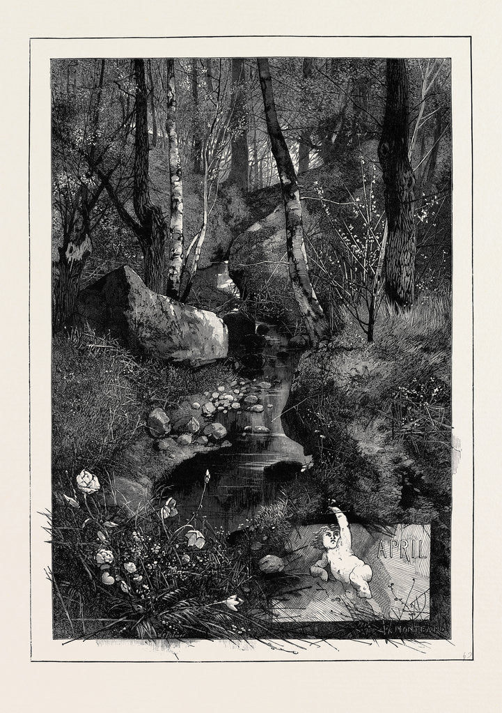 Detail of The Months: April by Anonymous