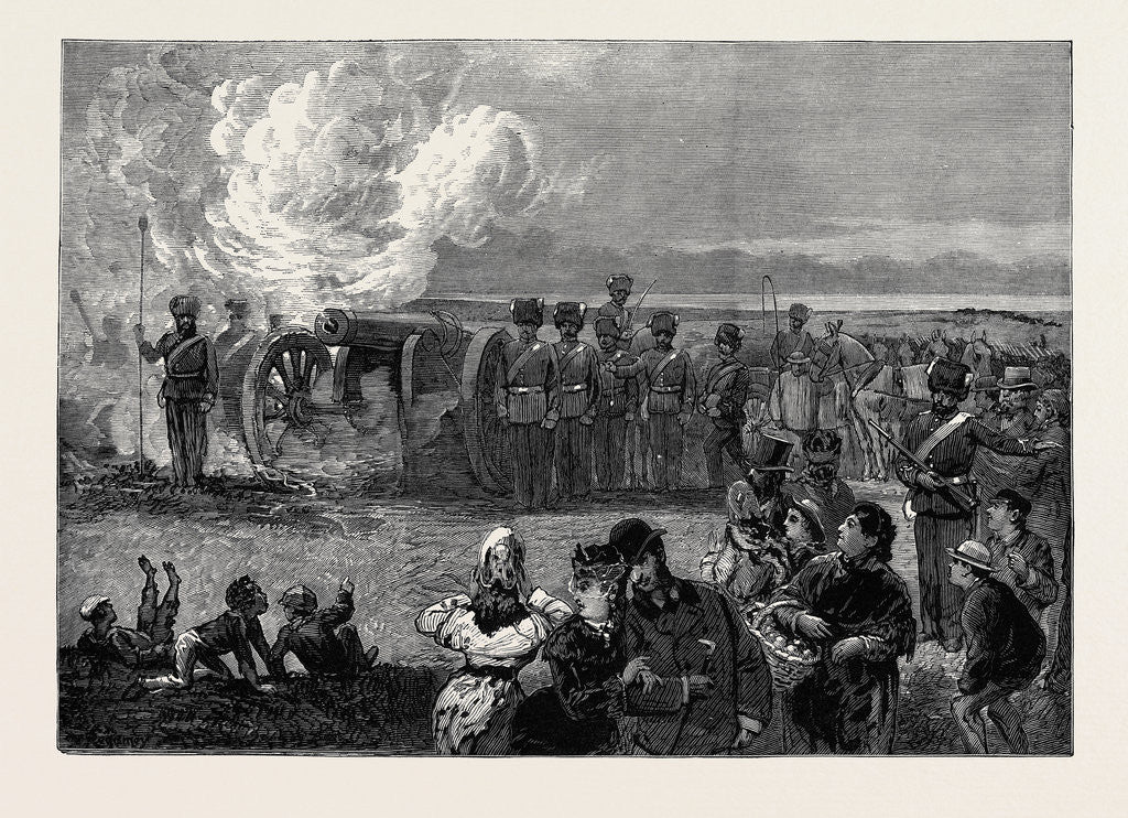 Detail of The Easter Volunteer Review: The First Gun 1880 by Anonymous