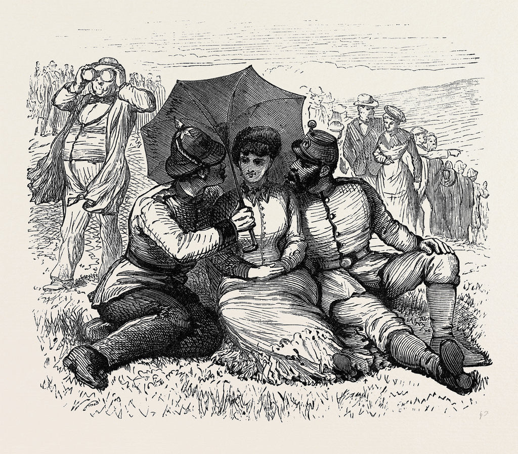 Detail of At the Brighton Theatre of War: All in the Downs. 1880 by Anonymous
