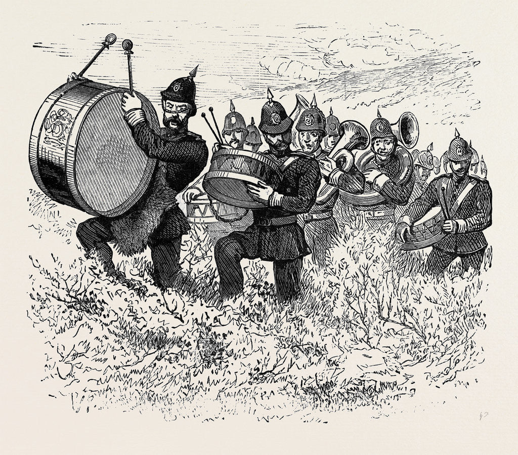 Detail of At the Brighton Theatre of War: The Band of Hope. 1880 by Anonymous