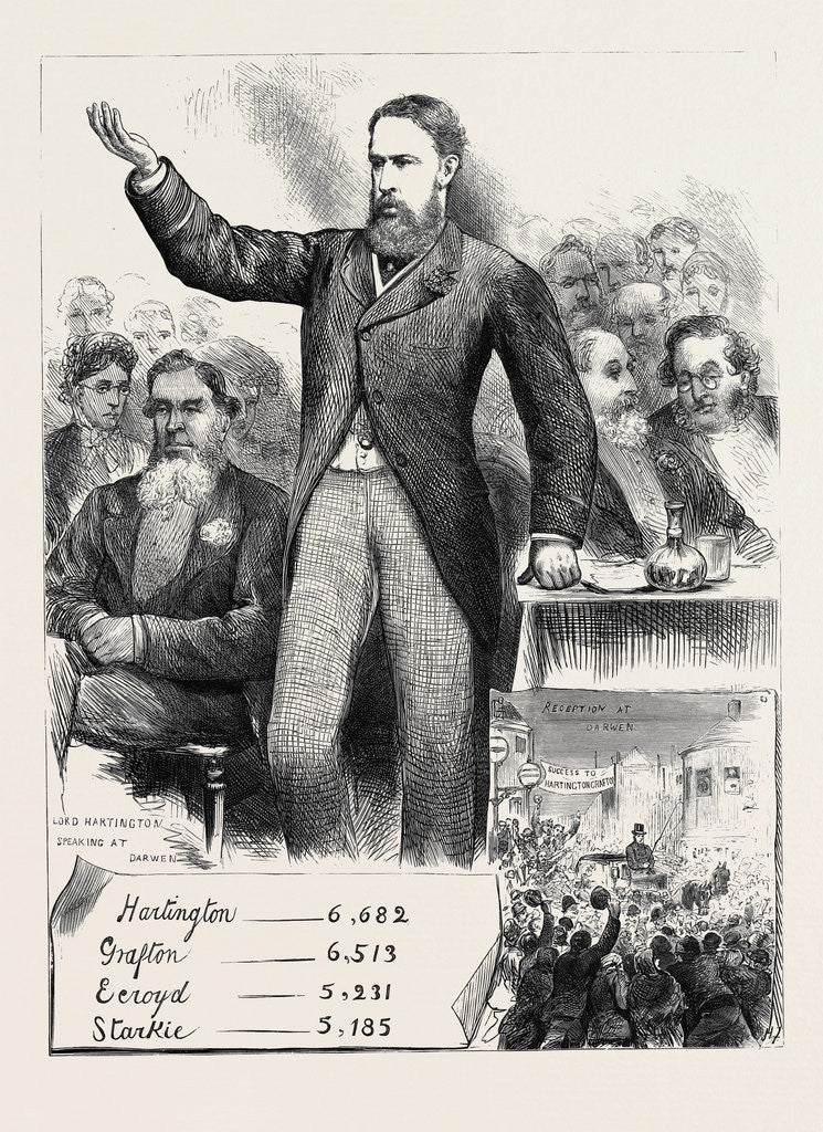 Detail of The General Election: Lord Hartington at Over Darwen North-East Lancashire 1880 by Anonymous