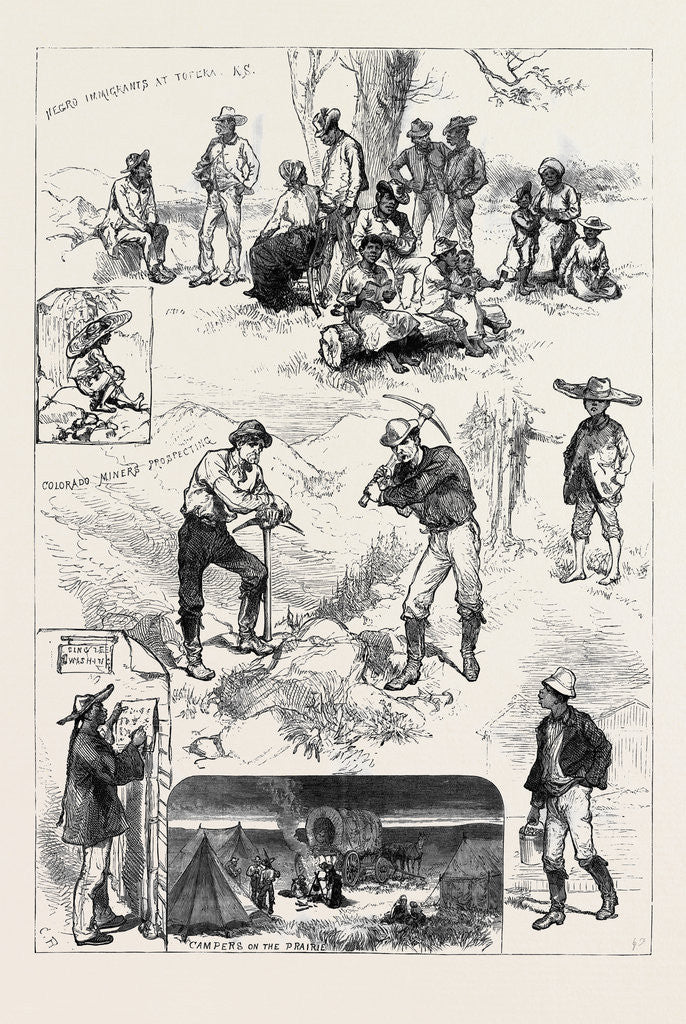 Detail of Sketches in the American Far West 1880 by Anonymous