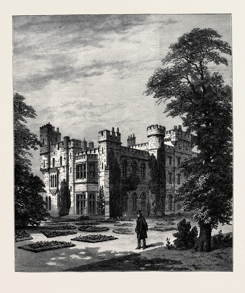 Detail of Hawarden Castle from the Garden 1880 by Anonymous