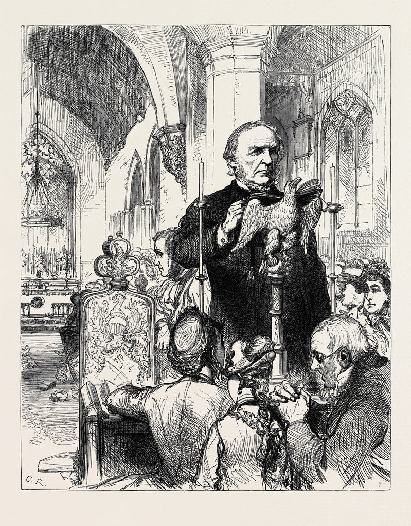 Detail of Mr. Gladstone Reading the Lessons at Hawarden Church 1880 by Anonymous