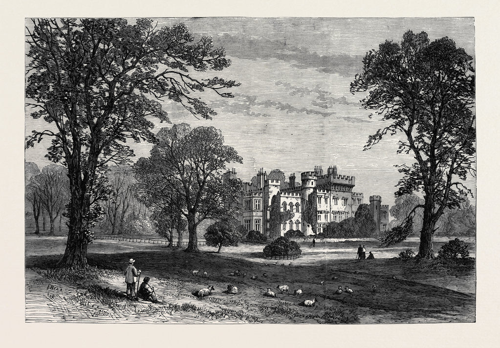Detail of Hawarden Castle from the Park 1880 by Anonymous