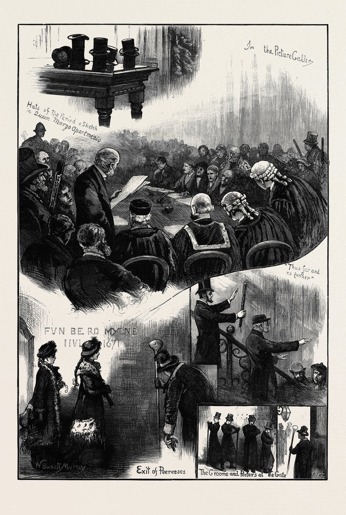 Detail of Election of Representative Peers for Scotland at Holyrood Palace Edinburgh Scotland 1880 by Anonymous