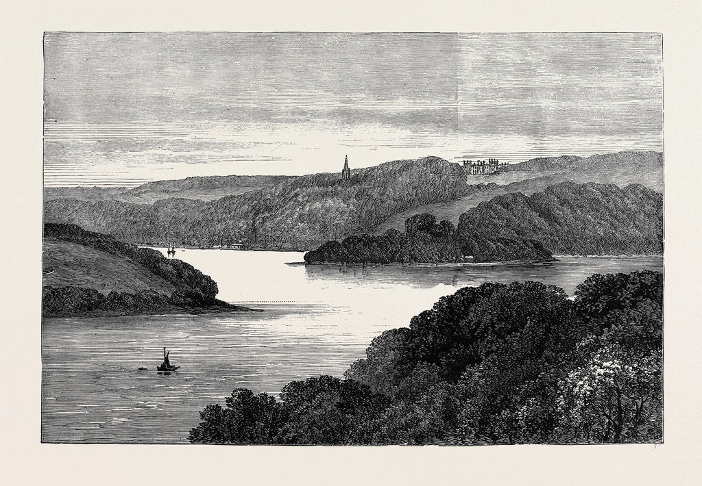 Detail of The Prince of Wales in Cornwall: The River Fal Tregothnan in the Distance 1880 by Anonymous