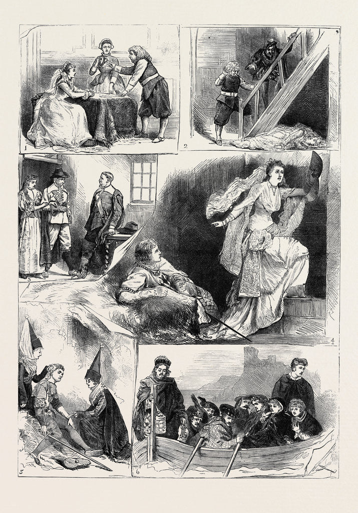 Detail of Tableaux Vivants from Sir Walter Scott's Novels at Cromwell House South Kensington London 1880 by Anonymous