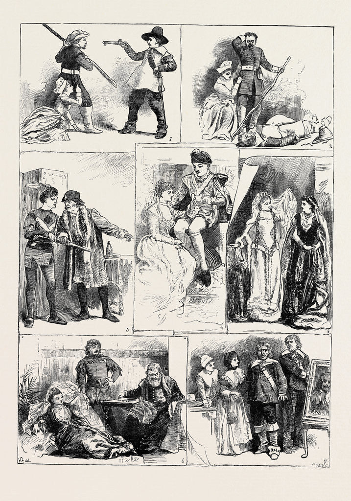 Detail of Tableaux Vivants from Sir Walter Scott's Novels at Cromwell House South Kensington London 1880 by Anonymous