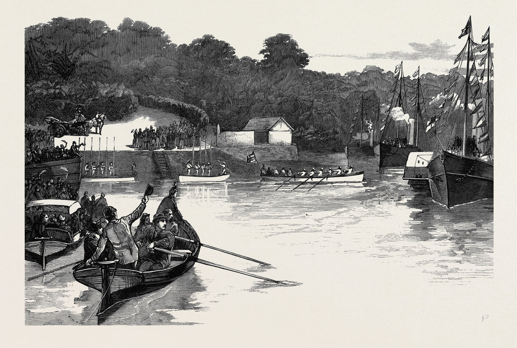 Detail of The Royal Visit to Cornwall: The Prince and Princess of Wales on the River Fal 1880 by Anonymous