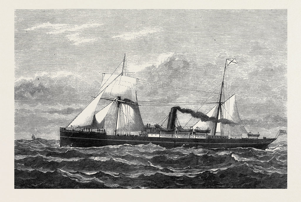 Detail of The Union Company's New Steamship Trojan for the Cape Mail Line 1880 by Anonymous