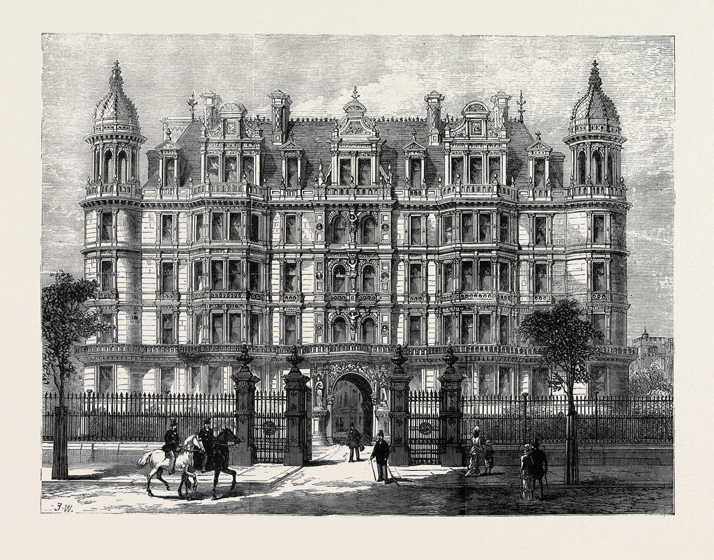 Detail of New Buildings Temple Gardens 1880 by Anonymous