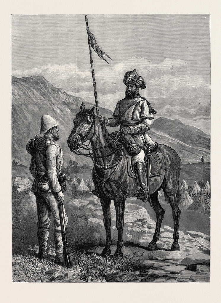 Detail of Our Troops in Afghanistan: A Sowar of the 10th Bengal Lancers and a Private of the 9th Foot 1880 by Anonymous