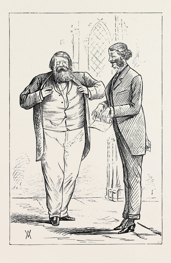 Detail of Parliamentary Sketches: In the Lobby: A Pair of Privy Councillors 1880 by Anonymous