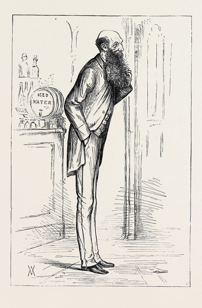 Detail of Parliamentary Sketches: In the Lobby: Cold Water. 1880 by Anonymous