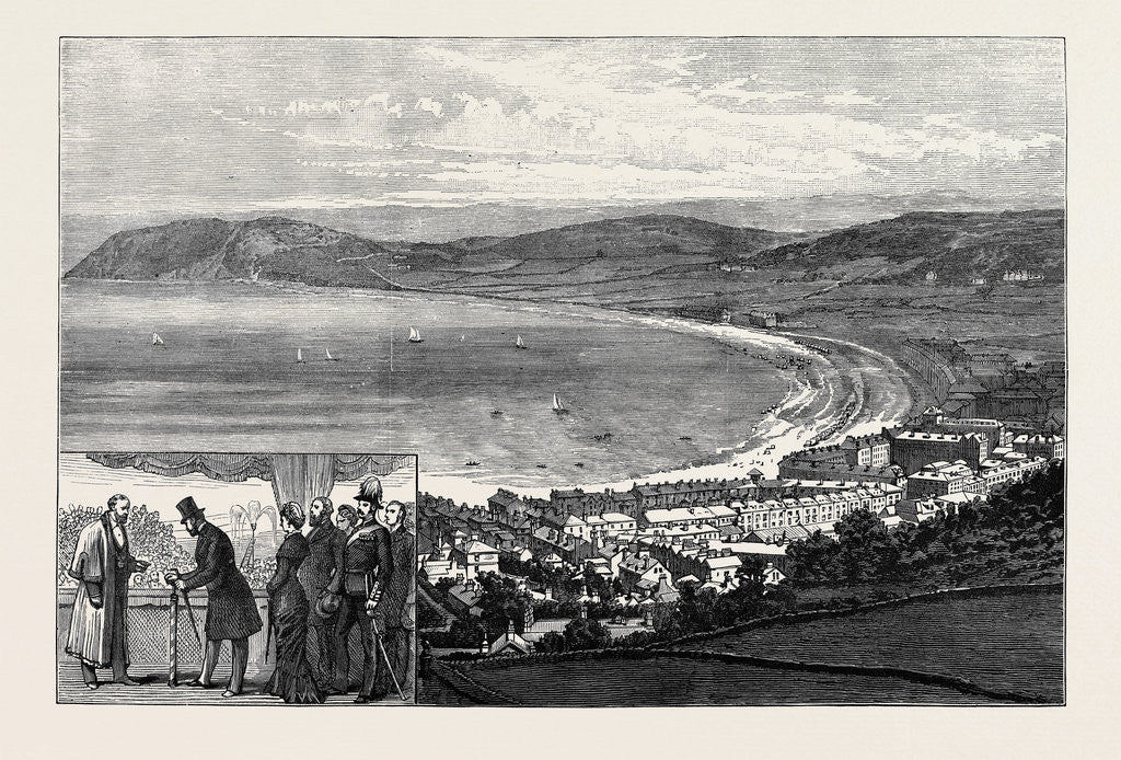 Detail of Llandudno New Waterworks: The Prince of Wales Turning on the Water Llandudno and Little Orme's Head 1880 by Anonymous