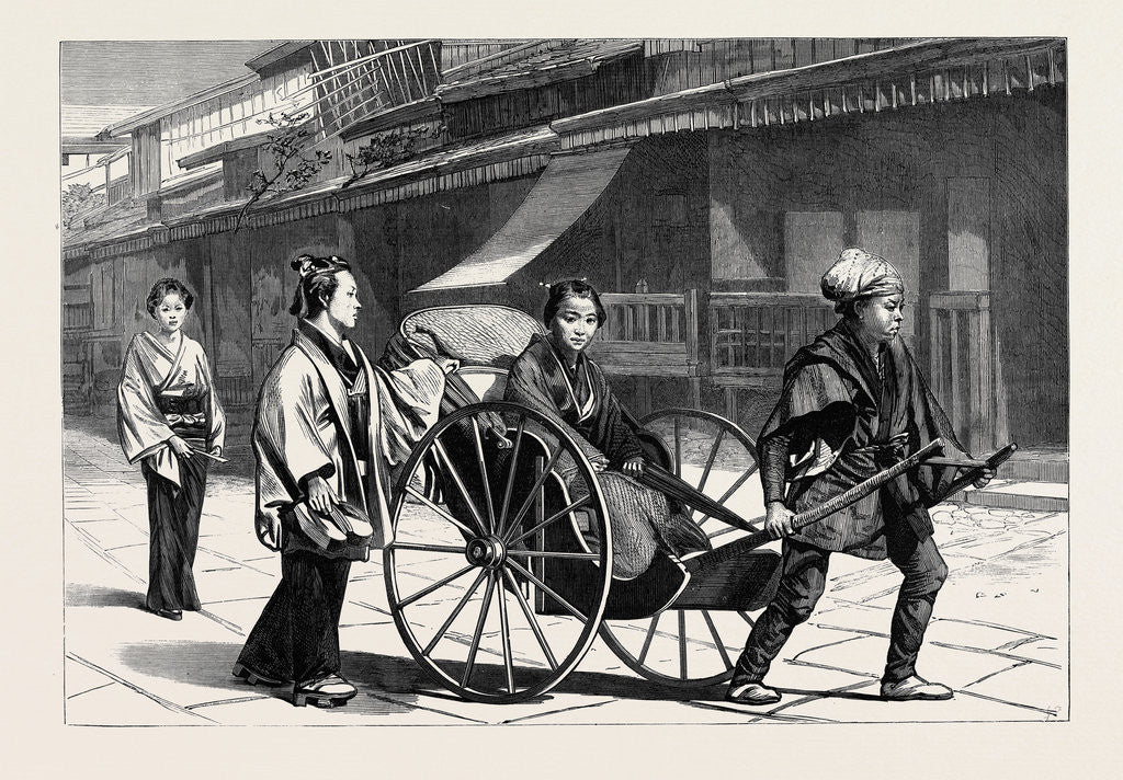 Japan: Scene in Temple Street Nagasaki 1874 by Anonymous