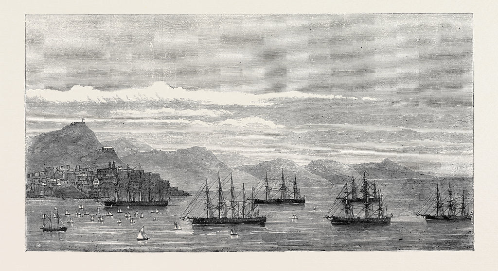 Detail of The Channel Fleet Regatta at Vigo 1874 by Anonymous