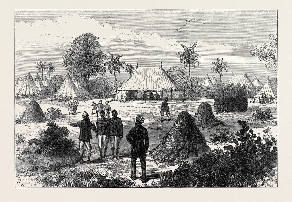 Detail of The Ashantee War: Captain Glover's Headquarters at Addah 1874 by Anonymous