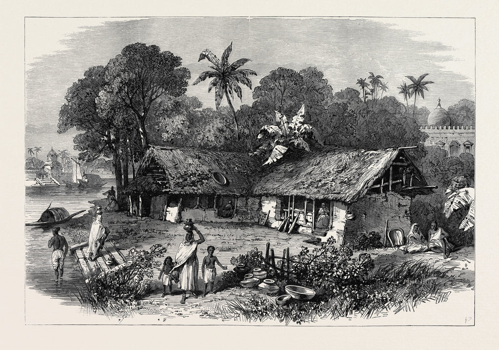 Detail of The Famine in India: A Bengal Village 1874 by Anonymous