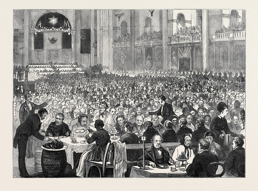 Detail of Marriage Festivities for the Duke of Edinburgh: The Mayor of Liverpool's Treat for the Poor 1874 by Anonymous