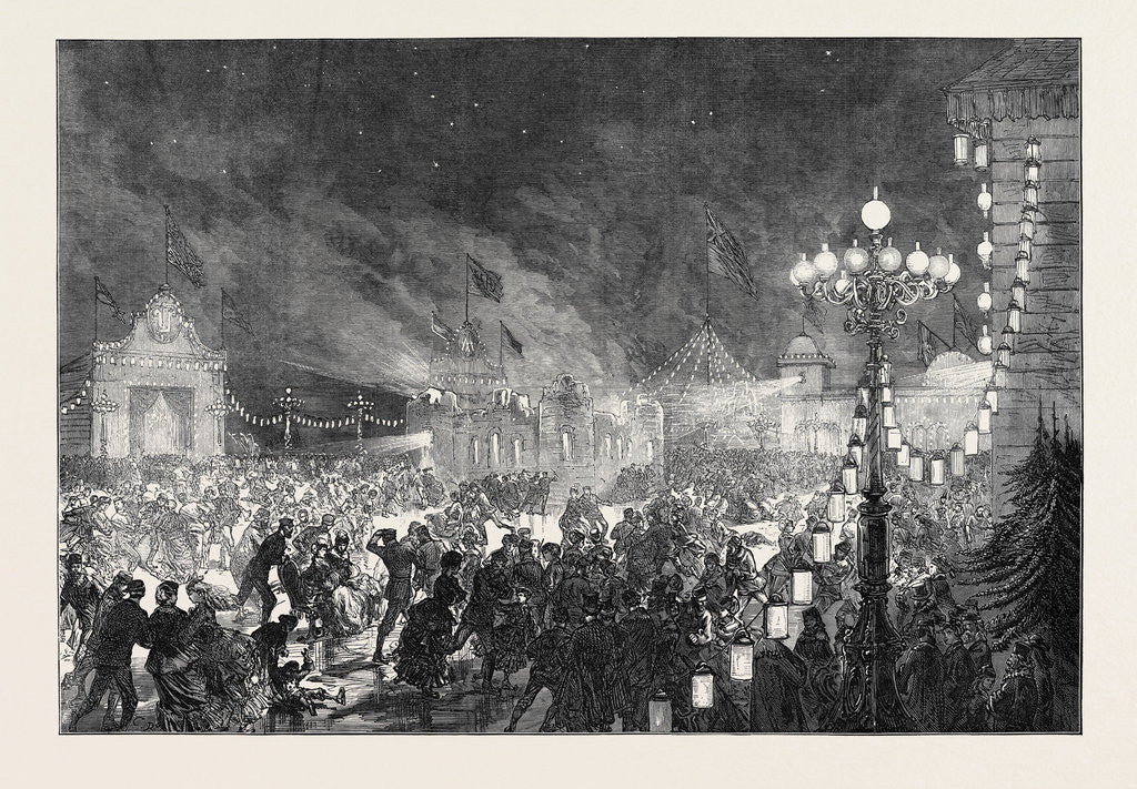 Detail of Grand Skating Fete on the Neva in Honour of the Duke of Edinburgh's Marriage 1874 by Anonymous