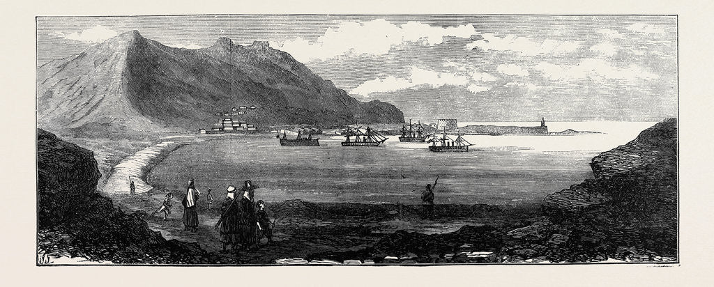 Detail of Carthagena after the Siege: Mersel Kebir Bay Near Oran with Spanish Vessels of War 1874 by Anonymous
