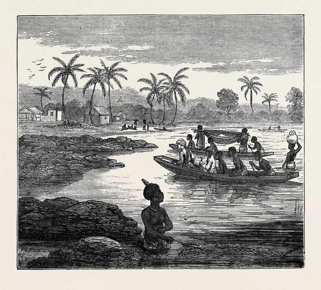 Detail of Crossing the Sweet River Near Elmina 1874 by Anonymous